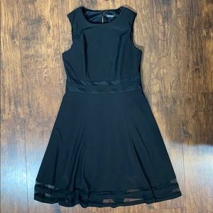 White House Black Market A-Line Mesh Hem Dress